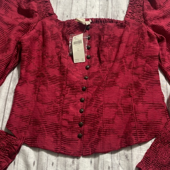 NWT Anthropologie Romantic Puff-Sleeved Blouse - Picture 5 of 9